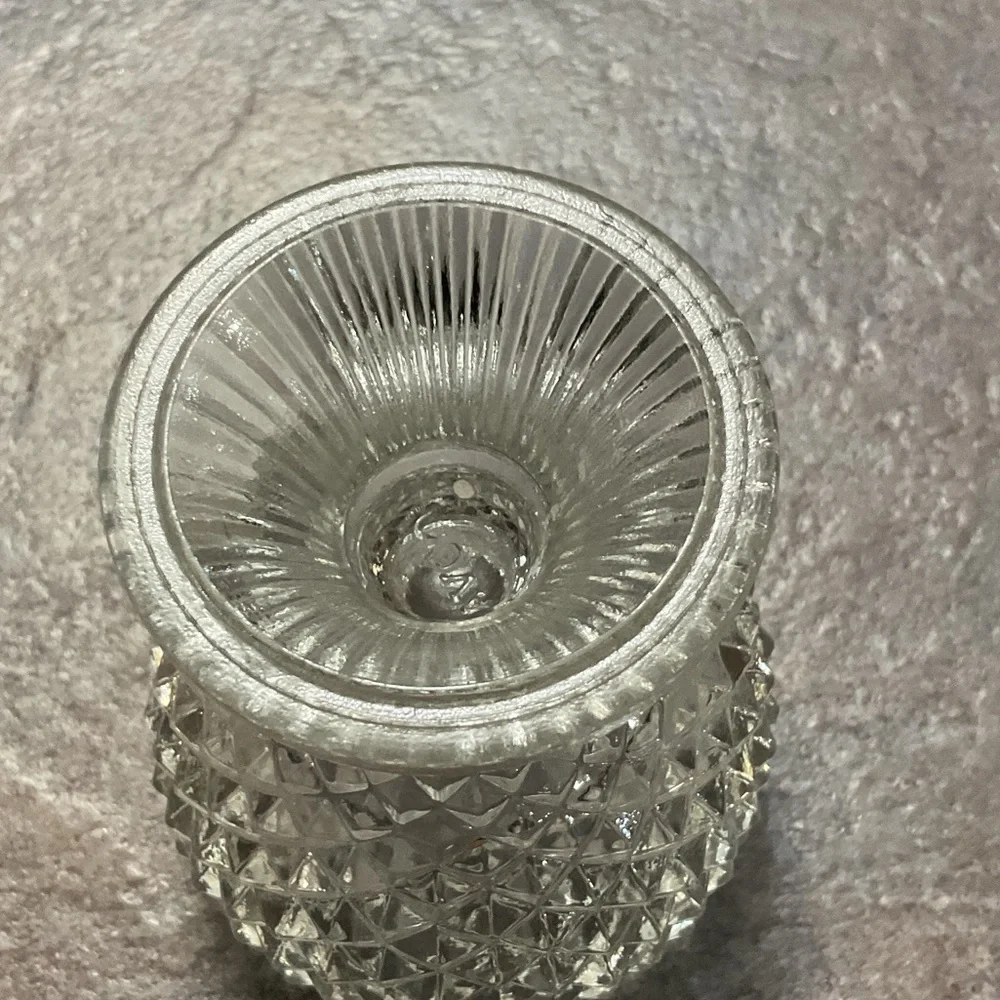 Avon Clear Glass Textured Vase